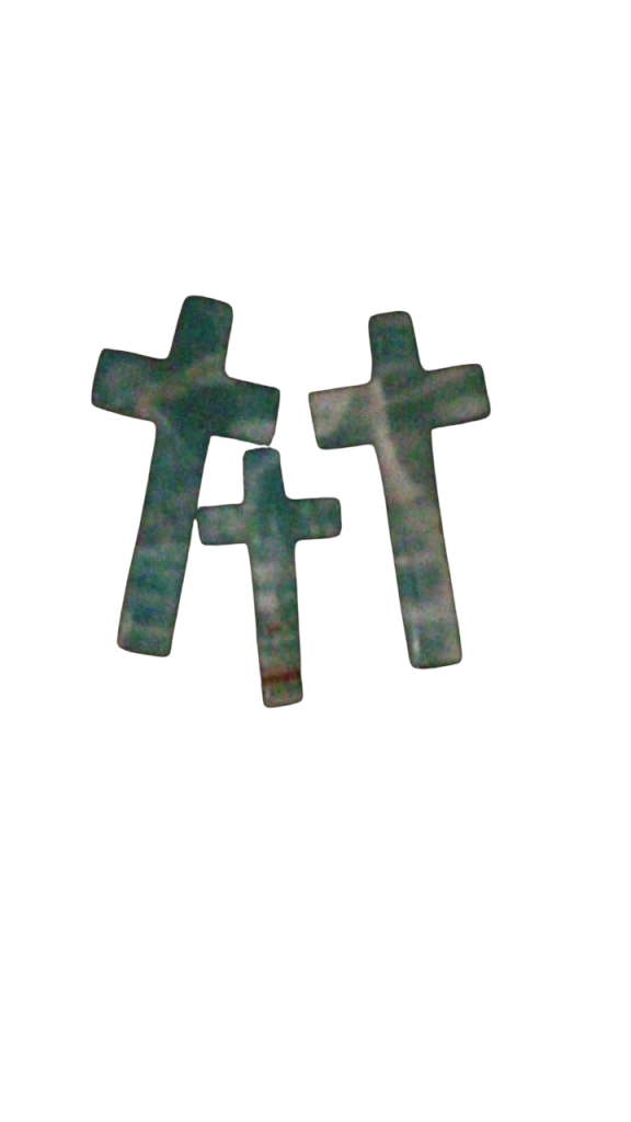 Cross Green Colored 4"