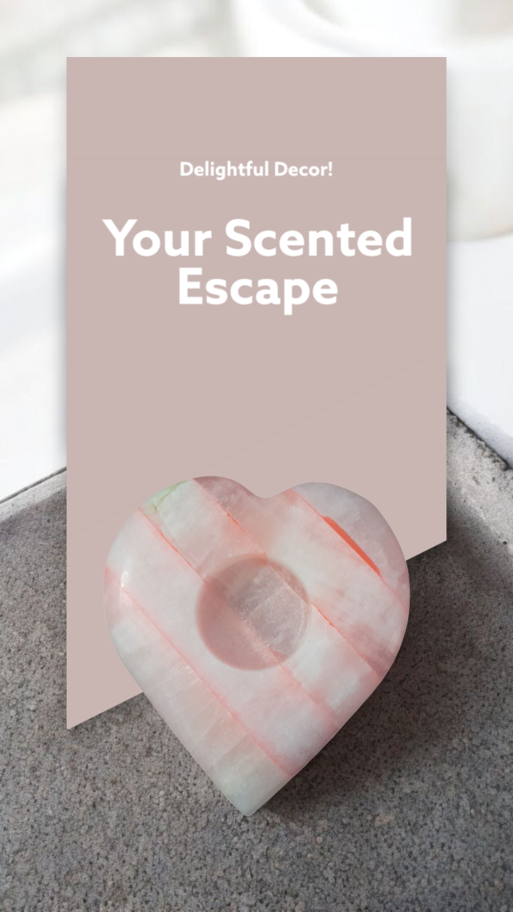 Pink Colored Heart Candle Holder