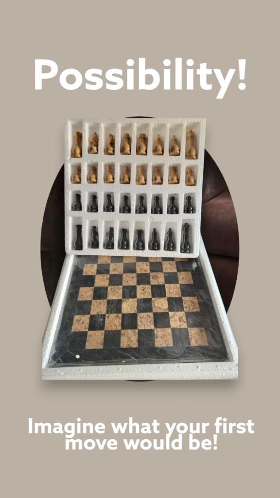 Chess Set Black/Coral