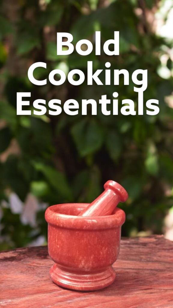 Dyed Red Mortar Pestle