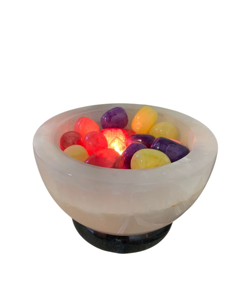 Onyx Fire Bowl With Dyed Chunks