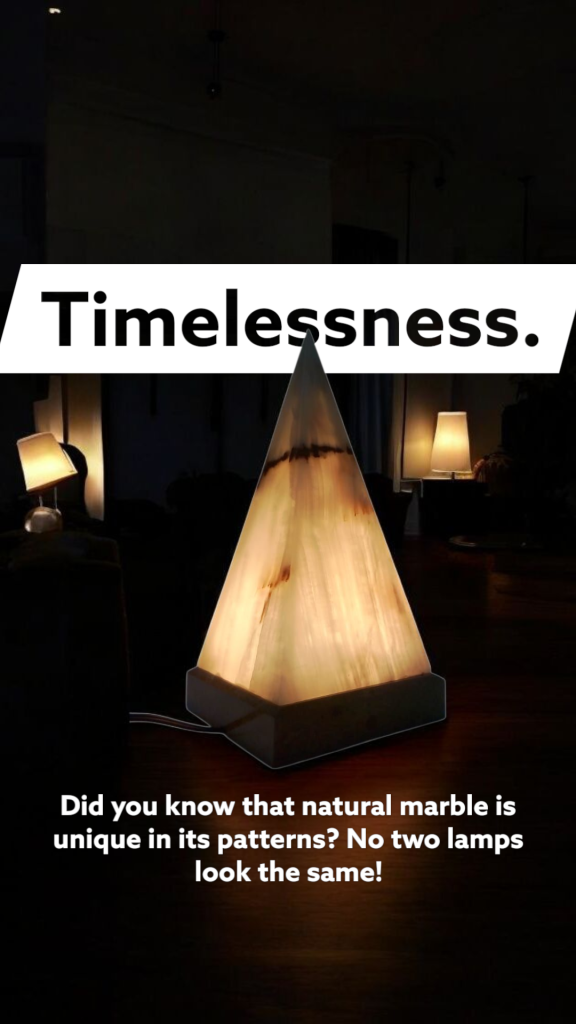 Onyx Pyramid lamp