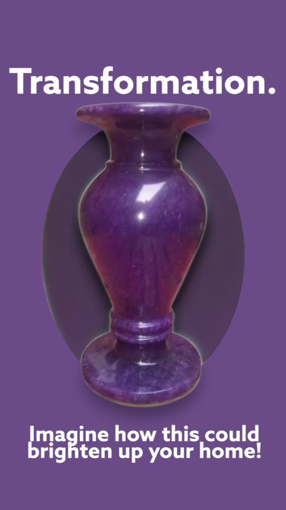Dyed Purple Vase