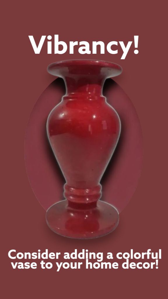 Dyed Red Vase