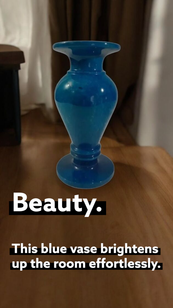Dyed Sky Blue Vase