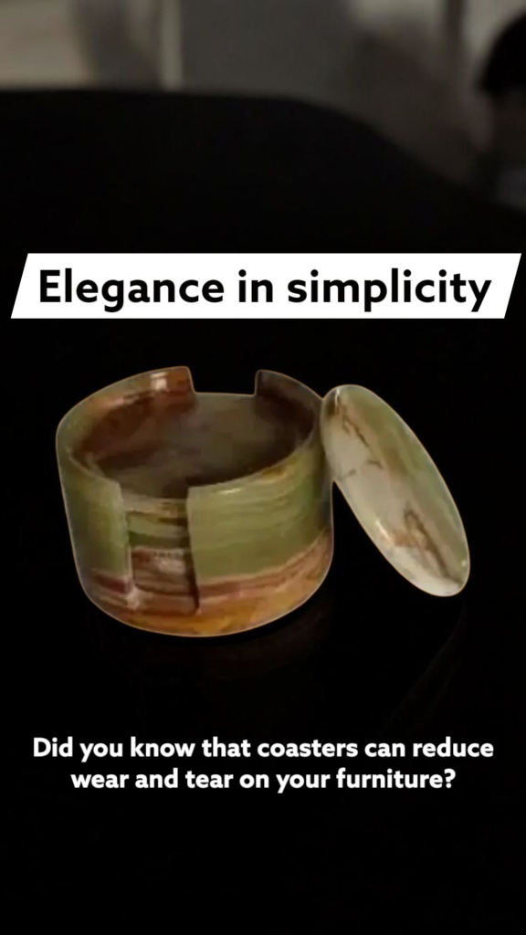 Onyx Coaster Set 6 Pcs