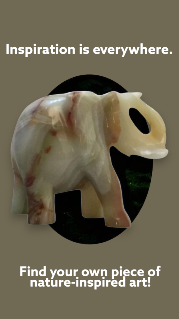 Onyx Elephant Saluting