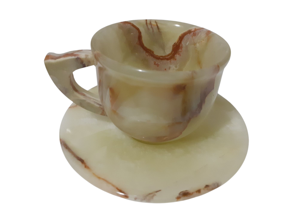 Onyx Tea Cup With Saucer