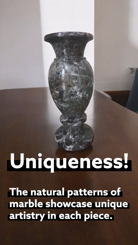 Flower Vase 5x12" Black Zebra