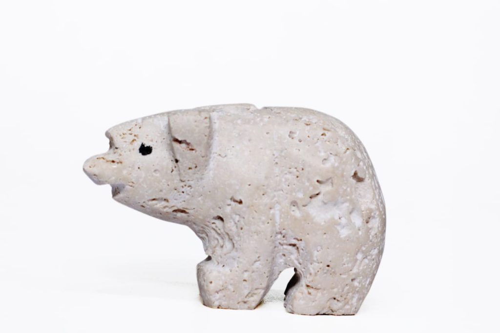 Bear 4" Travertine
