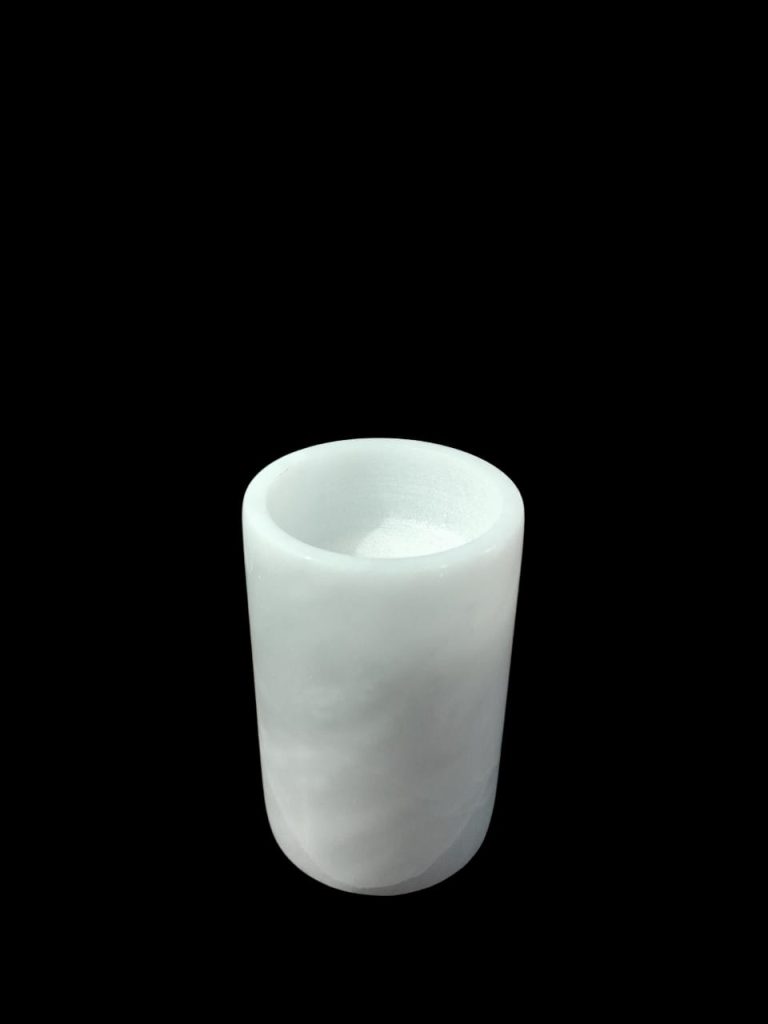 White Marble Candle Holder Cylinder shape