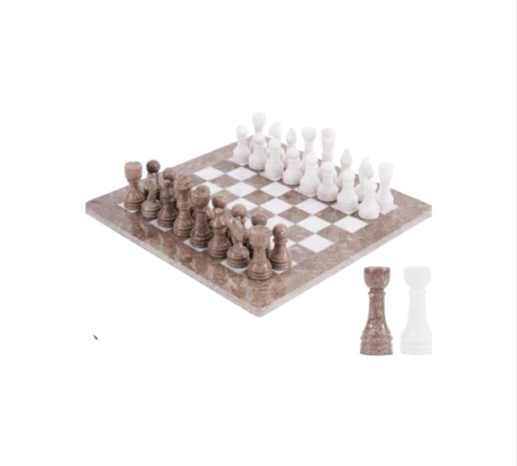 Chess Set 12" Oceanic White
