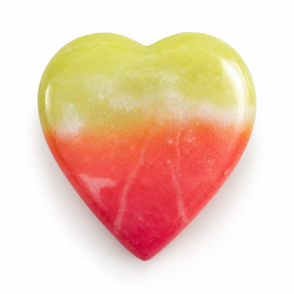 Colored Onyx Heart Rainbow 