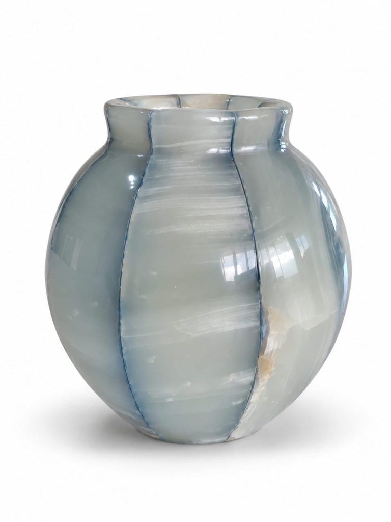 Colored Onyx Sky Blue Vase 4"